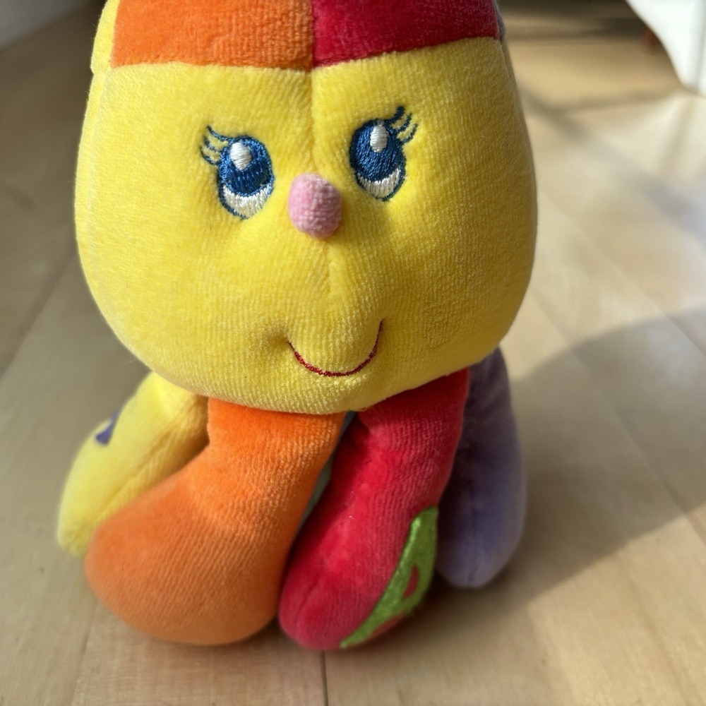 Baby Gund Octopus Rainbow Hector Plush Primary Color Vintage Y2K Rattle ABC Toy - Picture 7 of 8
